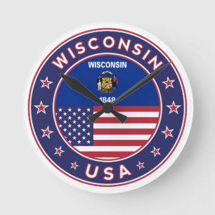 T-shirt van Wisconsin, Ronde Klok
