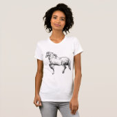 T-shirt van witte paarden (Voorkant volledig)