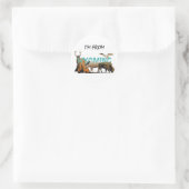 T-SHIRT van Wyoming Ronde Sticker (Tas)