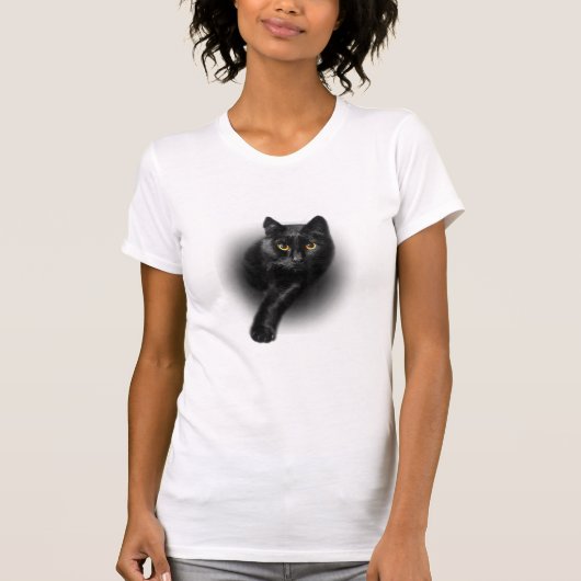 T-shirt van zwarte kattengeel T-shirt (Voorkant)
