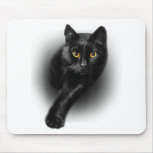 T-shirt van zwarte kattengeel T-shirt Muismat