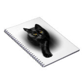 T-shirt van zwarte kattengeel T-shirt Notitieboek (Rechterzijde)