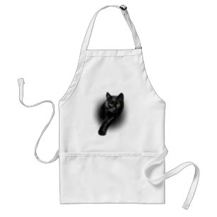 T-shirt van zwarte kattengeel T-shirt Standaard Schort