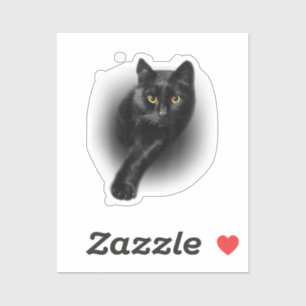 T-shirt van zwarte kattengeel T-shirt Sticker