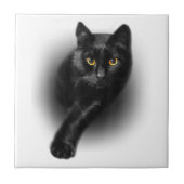 T-shirt van zwarte kattengeel T-shirt Tegeltje (Voorkant)