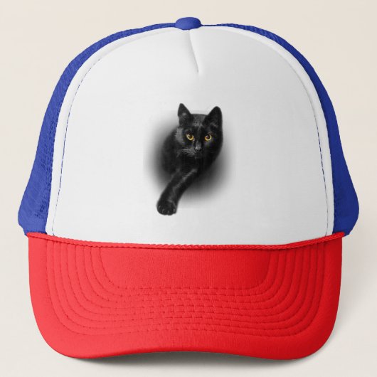 T-shirt van zwarte kattengeel T-shirt Trucker Pet (Voorkant)