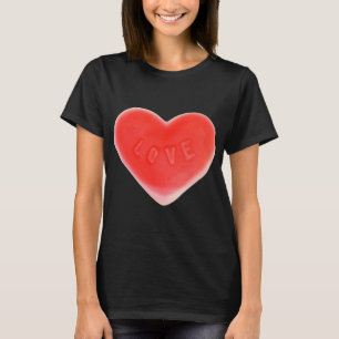 T-shirt van zweet Heart, zwart