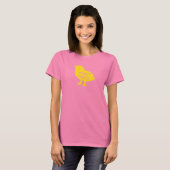 T-shirt Veggie Chick Camo (geel) (Voorkant volledig)
