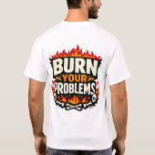 T-shirt : VERBRAND JE PROBLEMEN (Achterkant)