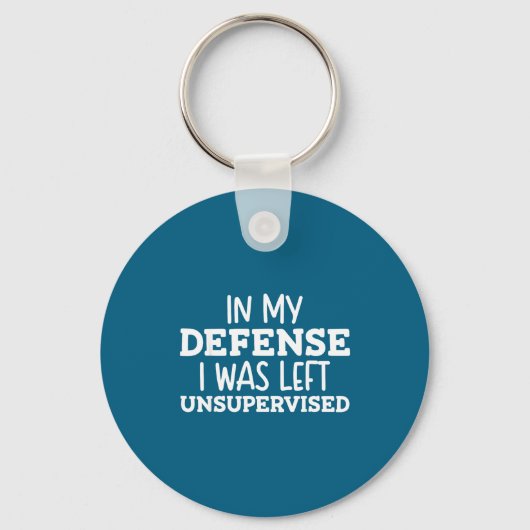 T-shirt Verdediging Onbeheerd Citaat Sleutelhanger (Voorkant)