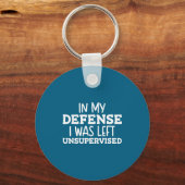 T-shirt Verdediging Onbeheerd Citaat Sleutelhanger (Voorkant)
