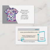  T-shirt Verkoper Winkel Visitekaartje (Voorkant / Achterkant)