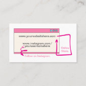 T-shirt Verkoper Winkel Visitekaartje (Achterkant)