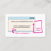 T-shirt Verkoper Winkel Visitekaartje (Achterkant)