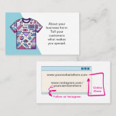 T-shirt Verkoper Winkel Visitekaartje (Voorkant / Achterkant)