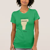 T-shirt - Vermont-kaart met stad (Voorkant)