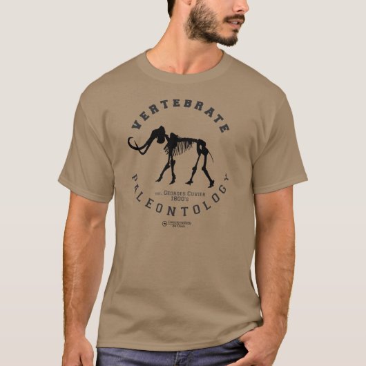 T-shirt "Vertebrate Paleontology" (Voorkant)