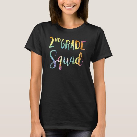 T-shirt verven 2e klas squad leraar student eerste (Voorkant)