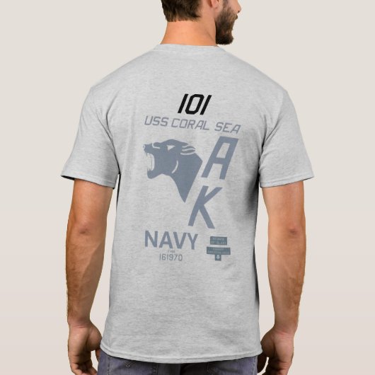 T-shirt VFA-131 WILDCATS 101 AK Vliegtuigkapitein (Achterkant)