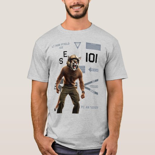 T-shirt VFA-131 WILDCATS 101 AK Vliegtuigkapitein (Voorkant)