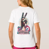 T-Shirt – Victory Peace & Love Pop-Art Design (Achterkant)