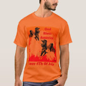 T-shirt : vier juli (Voorkant)