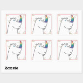 T-Shirt Vierkante Sticker (Vel)