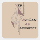 T-Shirt Vierkante Sticker (Voorkant)