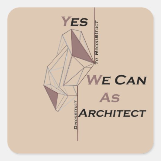 T-Shirt Vierkante Sticker (Voorkant)