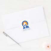 T-shirt Vierkante Sticker (Envelop)