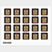 T-shirt Vierkante Sticker (Vel)