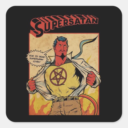 T-shirt Vierkante Sticker (Voorkant)
