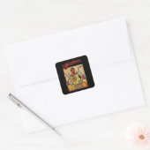 T-shirt Vierkante Sticker (Envelop)
