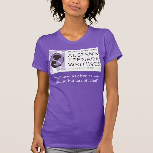 T-Shirt viert Jane Austen jeugdige geschriften (Voorkant)