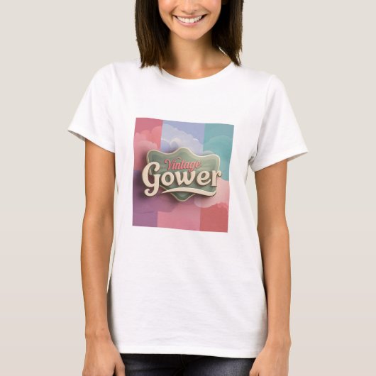 T-shirt "Vintage Gower" (Voorkant)