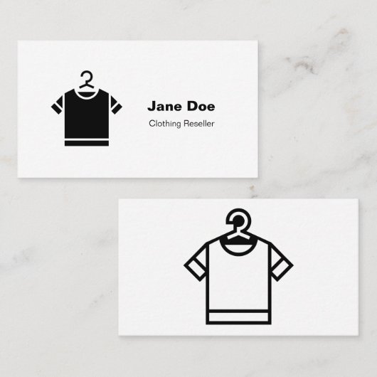 T Shirt Visitekaartje -  (Voorkant / Achterkant)