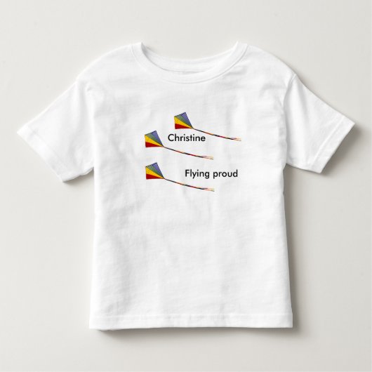 T-shirt - Vliegend trots (naam Sjabloon) (Voorkant)