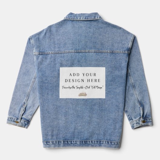 T-Shirt | Voeg je eigen ontwerp toe Denim Jacket (Achterkant)