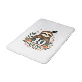 T-shirt voor 10e verjaardag luiaard vintage wild o badmat (Gekanteld)