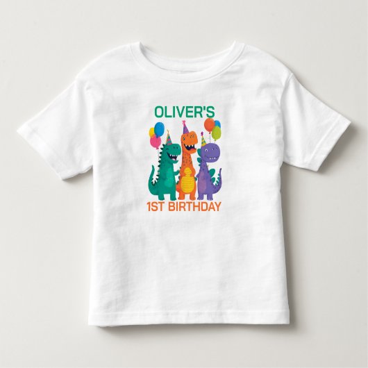 T-shirt voor 1e verjaardag Little Dino (Voorkant)