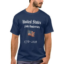 T-shirt voor 250-jarig jubileum van de Verenigde S