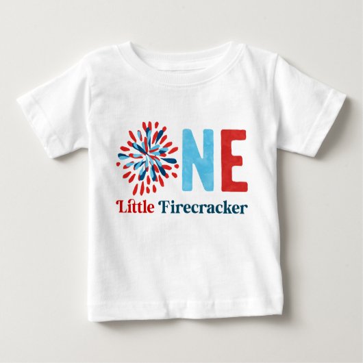 T-shirt voor 4 juli eerste verjaardag baby (Voorkant)