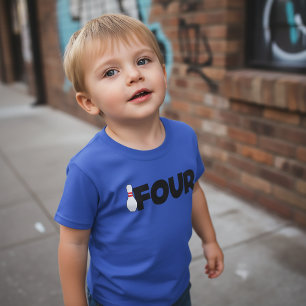 T-shirt voor 4e bowling-verjaardag voor kinderen v