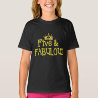 T-shirt voor 5 jaar oude fantastische 5e verjaarda