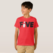 T-shirt voor 5e verjaardag bowling kinderen leefti (Voorkant volledig)