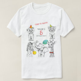 T-shirt voor 5e verjaardagsfeestje.