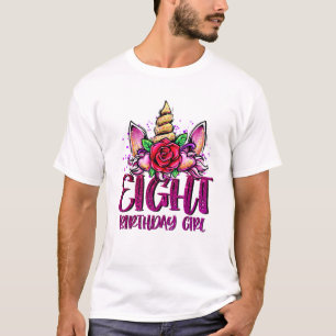 T-shirt voor 8-jarig meisje verjaardagsshirt voor 