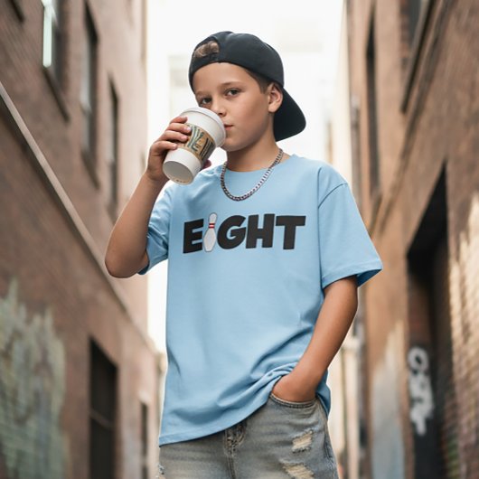 T-shirt voor 8e verjaardag bowling kinderen