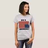 T-shirt voor 911-noodoproep (Voorkant volledig)