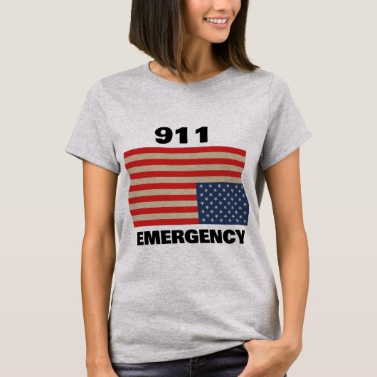 T-shirt voor 911-noodoproep (Voorkant)